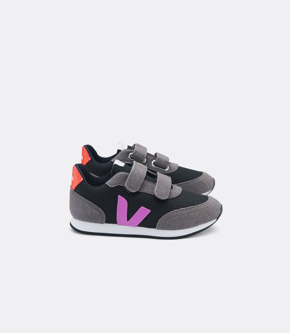 Veja Sneakers Kids - Arcade B-mesh - Black/Grey/Orange/Purple - 4052DJSCI